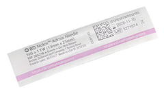 A sterile, single-use BD Nokor Admix Thin Wall Non-Coring Needle 16G x 1" (MedPlus, 50 pack) comes in sealed packaging with product and lot info printed; price increases to $28.71/box on 6/24/25.