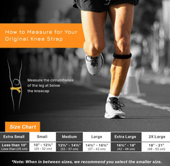 How to measure for your Cho-Pat Original Knee Strap - Large (14 1/2" - 16 1/2") Beige by HealthyKin.
