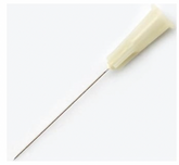The MedPlus BD PrecisionGlide Hypodermic Needles 27G x 1 1/2" (50 Pack), priced at $30.17 per box, features a sterile needle with beige plastic hub and luer tip, shown on a plain white background.