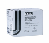 A box of Exel Disposable Hypodermic Needles 22G x 1 1/2" (50 PACK) by MedPlus features sterile stainless steel needles with plastic hubs, single-use; $6.54 per box as of 6/24/25.