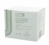 A box of MedPlus Exel Disposable Hypodermic Needles 27G x 1 1/4" (50 pack), sterile and single-use, for Luer Lock syringes; price increase to $6.54 per box on 6/24/25.