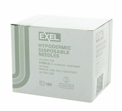 A box of MedPlus Exel Disposable Hypodermic Needles 27G x 1 1/4" (50 pack), sterile and single-use, for Luer Lock syringes; price increase to $6.54 per box on 6/24/25.