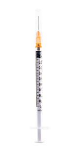 The MedPlus Exel 1ml (1cc) Syringe/Needle Combination Slip Tip 25g x 1" (50 pack) is a sterile, single-use syringe with measurement markings and needle, shown with protective cap. Price increase to $16.21/box effective 6/24/25.