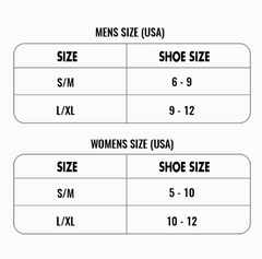 The Faire.com Targeted Pain Relief Ankle Sleeves (1-PAIR) in white feature S/M and L/XL USA men's and women's sizes with shoe size ranges, made from moisture-wicking fabric for all-day dry, comfortable support.