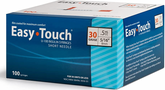 MHC EasyTouch Insulin Syringes provide a comfortable injection experience with 30 tablets.