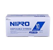 Nipro 10cc (10ml) Luer-Lock Syringe NO NEEDLE (25 Pack).