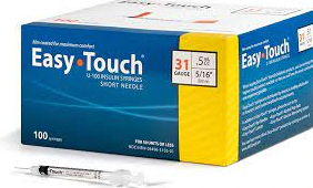 The MHC EasyTouch Insulin Syringe is an insulin syringe designed for comfortable injections.