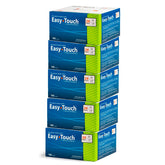 MHC EasyTouch insulin syringes stacked on a white background.