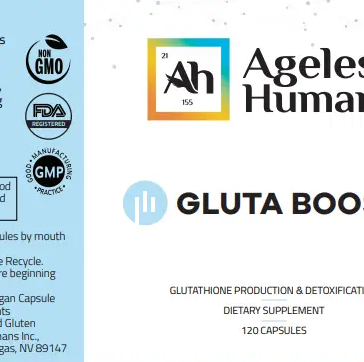 Glutaboost® from Faire.com is a non-GMO, FDA-registered dietary supplement with GMP certifications designed to enhance glutathione production, offering antioxidant support and improved insulin sensitivity. The bottle contains 120 capsules for detoxification support.