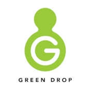 A HealthyKin green drop logo on a white background featuring the Green Drop Professional Elbow Compression Sleeve (LRG-XL) 12"-16" for pain relief.
