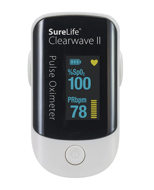 Westend Supplies SureLife Clearwave II Pulse Oximeter is a device that accurately measures pulse rates and blood oxygen saturation levels.