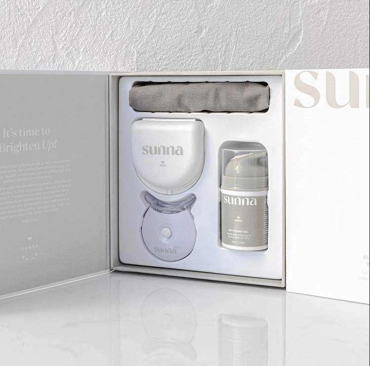 A Faire.com Advanced Home Whitening Kit containing a box with a SunnaSmile product for your whitening routine.
