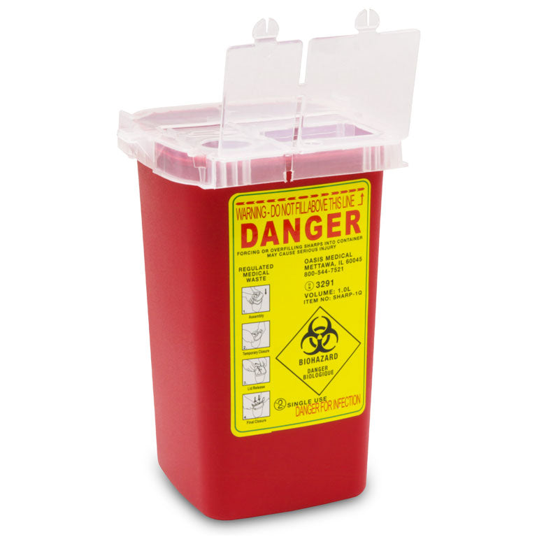 A red container with a lid on it, used for subcutaneous injections, called the Custom Item Injection Kit for Weight Loss Regimens (6 Month Supply).