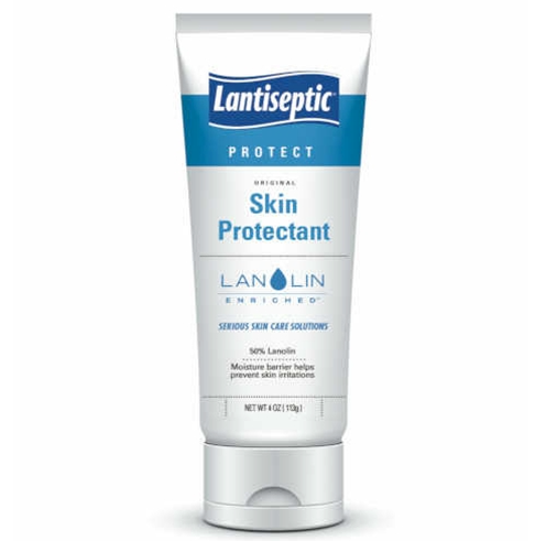 A tube of Lantiseptic Moisture Shield Original Skin Protectant (4 oz. tube) by HealthyKin on a white background.