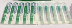 A pack of Nipro 1cc (1ml) 21G x 1" LUER LOCK Syringe and Hypodermic Needle Combo (50 pack) on a white surface.