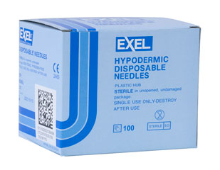 These NDC Exel Disposable Hypodermic Needles 23G x 1 1/2" (50 PACK) are sterile and feature a convenient Luer Lock for secure attachment.