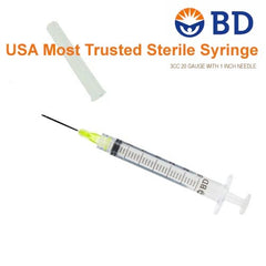 MedNeedles/MedPlus is America's most trusted sterile syringe manufacturer, specifically for their BD 3cc (3ml) 20G x 1" Luer-Lok Syringe w/ PrecisionGlide Needle (10 pack).